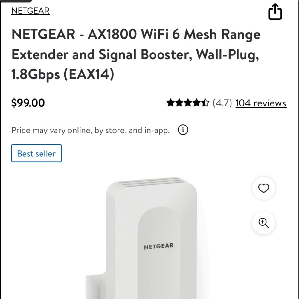 Netgear WiFi extender - Picture 2 of 6